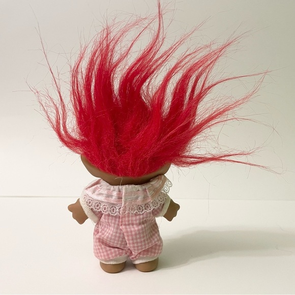 Ace Novelty Troll Doll with Red Hair Jewel and Pink Outfit - Picture 7 of 16